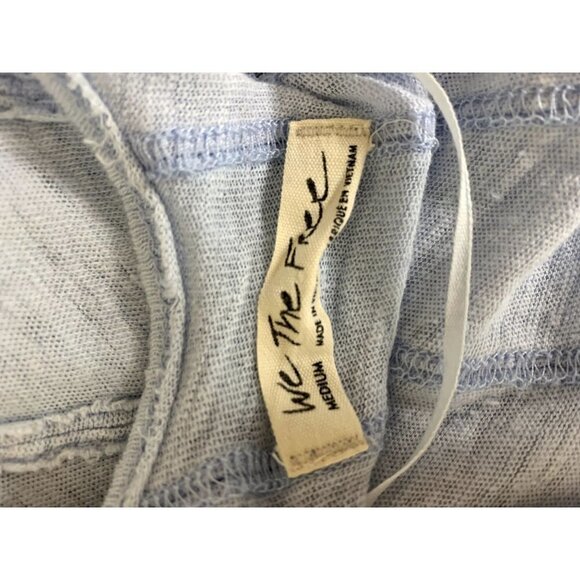 Free People New Star T-Shirt Linen & Cotton Pullover Medium - Picture 7 of 9